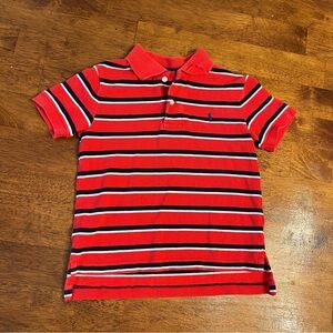 Polo by Ralph Lauren Kids Red and Navy Striped Polo size 3/3T 100% cotton